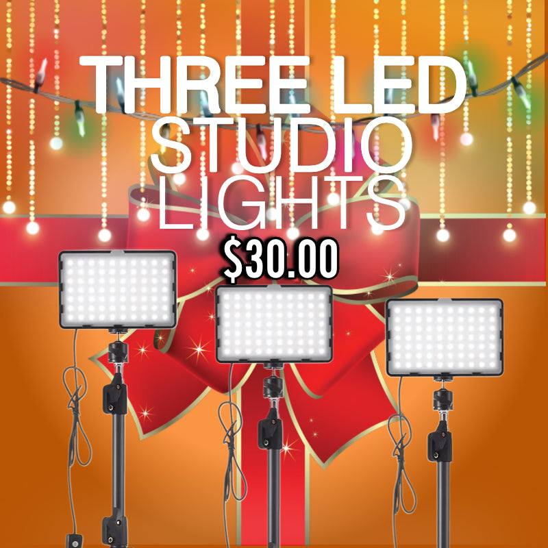 3 pack LED Studio Lights